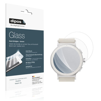 Matte Displayschutzfolie von dipos passend für Realme Watch S5, 9H kratzfest und blasenfrei montiert
