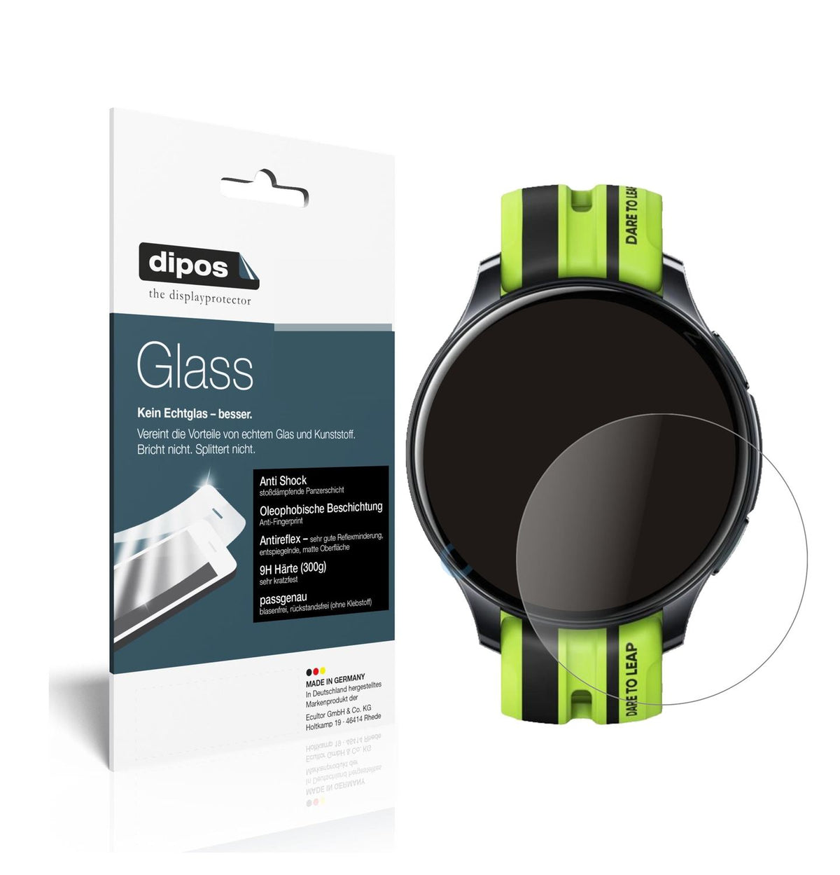 Matte Displayschutzfolie von dipos passend für Realme Watch T1, 9H kratzfest und blasenfrei montiert
