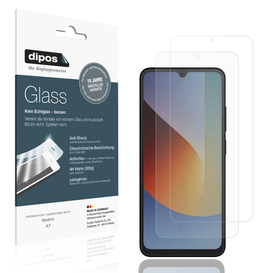 Matte Displayschutzfolie von dipos passend für Redmi A7, 9H kratzfest und blasenfrei montiert