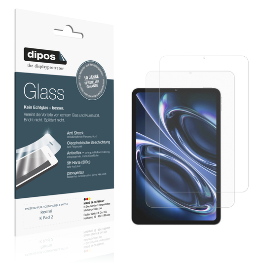 Matte Displayschutzfolie von dipos passend für Redmi K Pad 2, 9H kratzfest und blasenfrei montiert