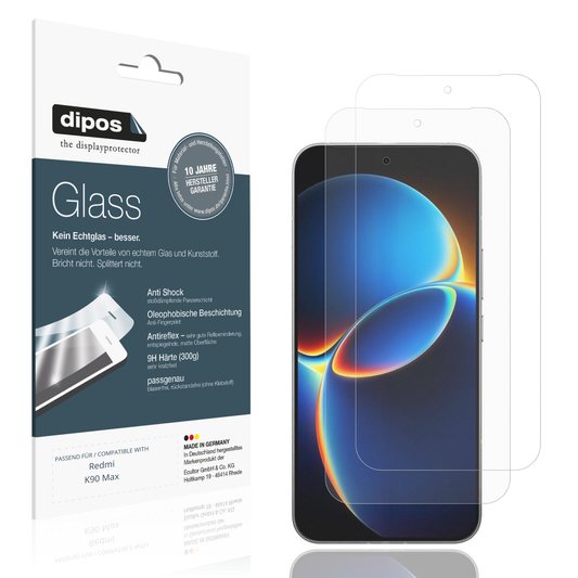 Matte Displayschutzfolie von dipos passend für Redmi K90 Max, 9H kratzfest und blasenfrei montiert