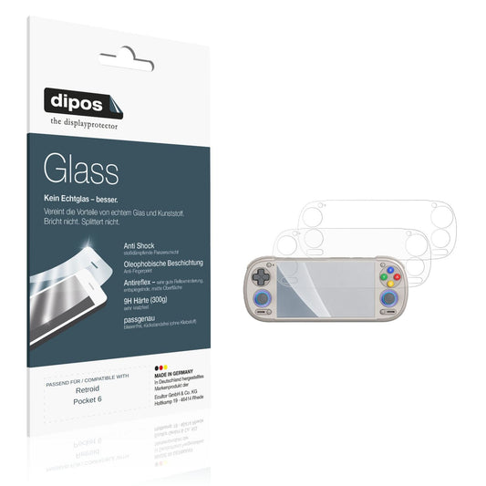 Matte Displayschutzfolie von dipos passend für Retroid Pocket 6, 9H kratzfest und blasenfrei montiert