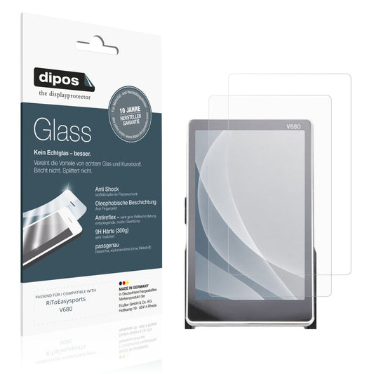 Matte Displayschutzfolie von dipos passend für RiToEasysports V680, 9H kratzfest und blasenfrei montiert