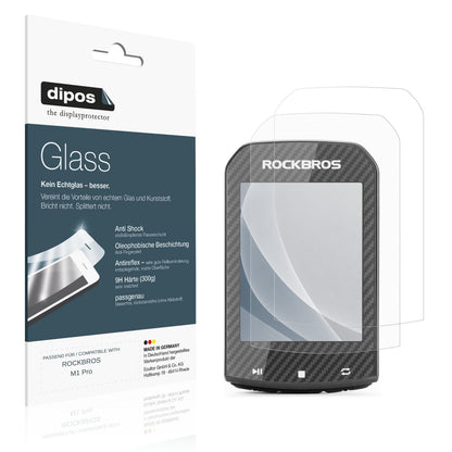 Matte Displayschutzfolie von dipos passend für ROCKBROS M1 Pro, 9H kratzfest und blasenfrei montiert