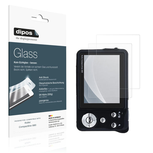 Matte Displayschutzfolie von dipos passend für Rollei Compactline 880, 9H kratzfest und blasenfrei montiert
