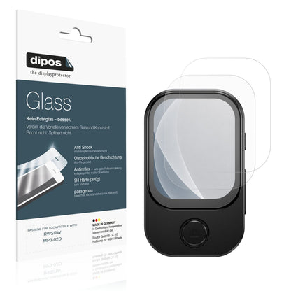Matte Displayschutzfolie von dipos passend für RWSRW MP3-02D, 9H kratzfest und blasenfrei montiert