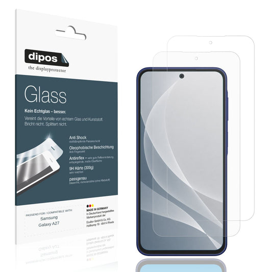 Matte Displayschutzfolie von dipos passend für Samsung Galaxy A27, 9H kratzfest und blasenfrei montiert