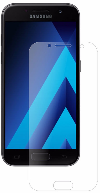 Matte Displayschutzfolie von dipos passend für Samsung Galaxy A3 (2017), 9H kratzfest und blasenfrei montiert