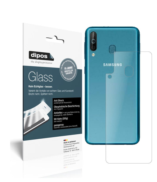 Matte Displayschutzfolie von dipos passend für Samsung Galaxy A40s Rückseite, 9H kratzfest und blasenfrei montiert