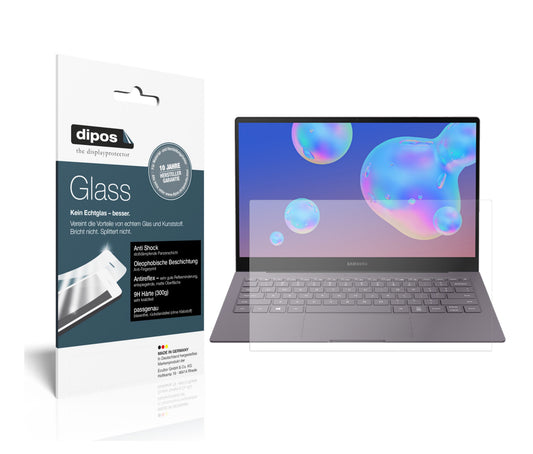 Matte Displayschutzfolie von dipos passend für Samsung Galaxy Book S, 9H kratzfest und blasenfrei montiert