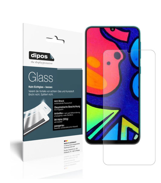 Matte Displayschutzfolie von dipos passend für Samsung Galaxy F41, 9H kratzfest und blasenfrei montiert