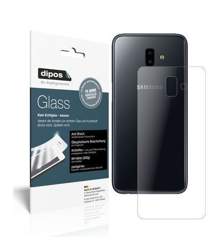 Matte Displayschutzfolie von dipos passend für Samsung Galaxy J6 Plus (2018) Rückseite, 9H kratzfest und blasenfrei montiert
