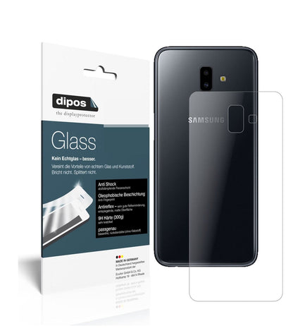 Matte Displayschutzfolie von dipos passend für Samsung Galaxy J6 Plus (2018) Rückseite, 9H kratzfest und blasenfrei montiert