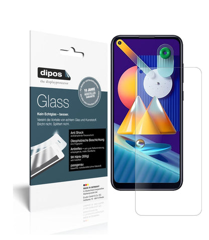 Matte Displayschutzfolie von dipos passend für Samsung Galaxy M11, 9H kratzfest und blasenfrei montiert