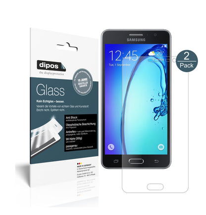 Matte Displayschutzfolie von dipos passend für Samsung Galaxy On6, 9H kratzfest und blasenfrei montiert