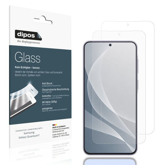 Matte Displayschutzfolie von dipos passend für Samsung Galaxy Quantum7, 9H kratzfest und blasenfrei montiert