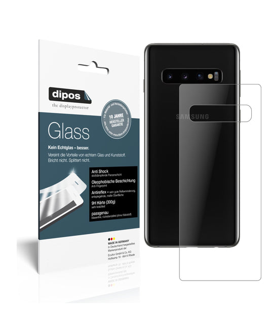 Matte Displayschutzfolie von dipos passend für Samsung Galaxy S10 Plus Rückseite, 9H kratzfest und blasenfrei montiert