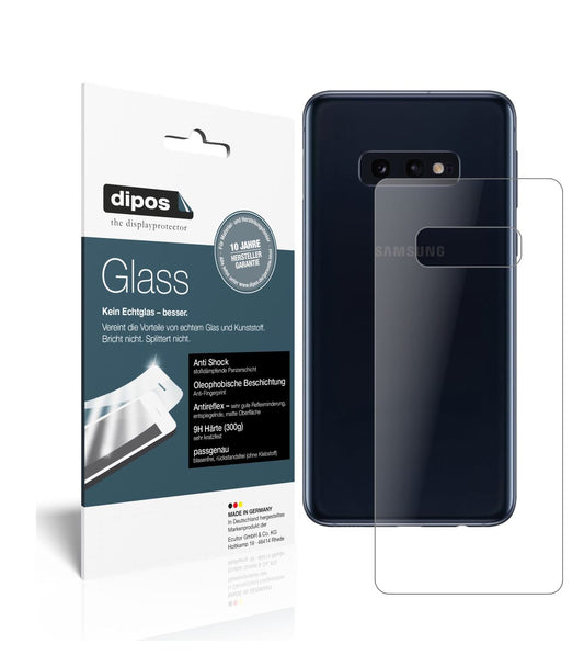 Matte Displayschutzfolie von dipos passend für Samsung Galaxy S10e Rückseite, 9H kratzfest und blasenfrei montiert