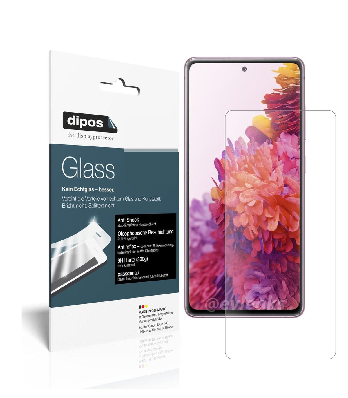 Matte Displayschutzfolie von dipos passend für Samsung Galaxy S20 FE 5G, 9H kratzfest und blasenfrei montiert