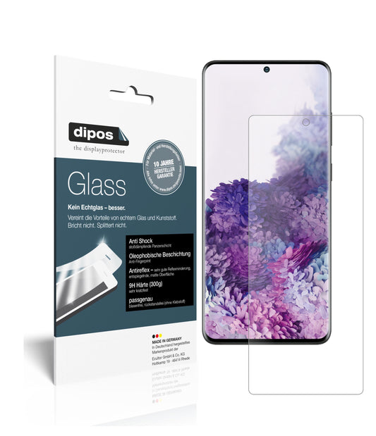 Matte Displayschutzfolie von dipos passend für Samsung Galaxy S20 Plus, 9H kratzfest und blasenfrei montiert