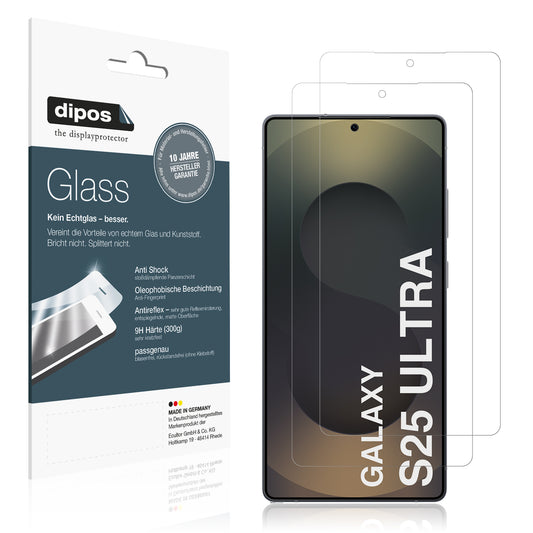 Matte Displayschutzfolie von dipos passend für Samsung Galaxy S25 Ultra, 9H kratzfest und blasenfrei montiert