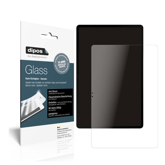 Matte Displayschutzfolie von dipos passend für Samsung Galaxy Tab S8 Plus, 9H kratzfest und blasenfrei montiert