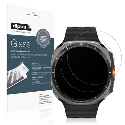 Matte Displayschutzfolie von dipos passend für Samsung Galaxy Watch Ultra, 9H kratzfest und blasenfrei montiert