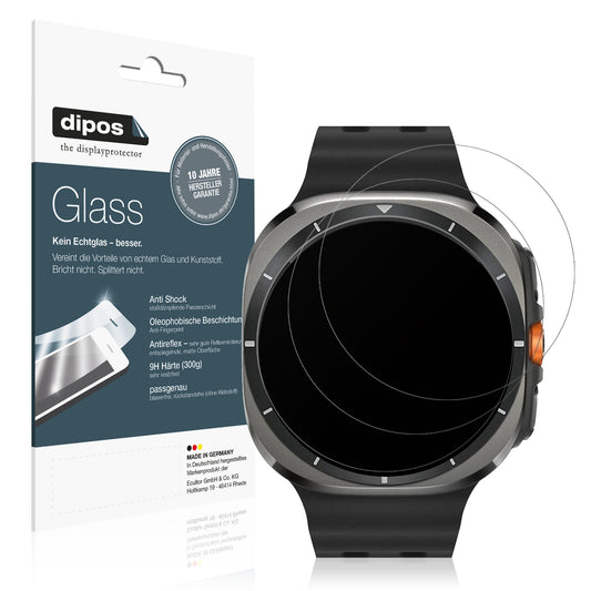 Matte Displayschutzfolie von dipos passend für Samsung Galaxy Watch Ultra, 9H kratzfest und blasenfrei montiert