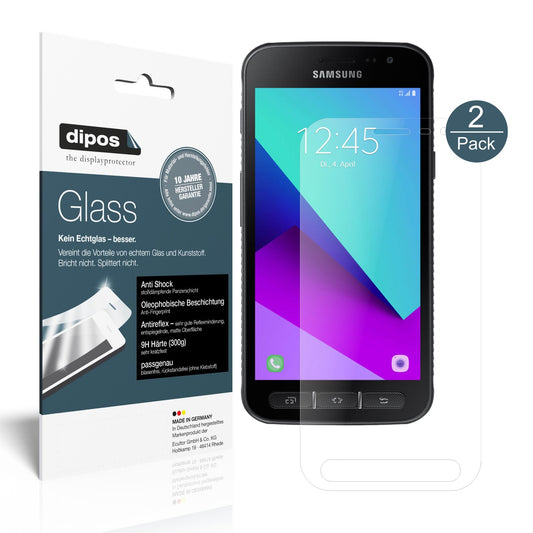 Matte Displayschutzfolie von dipos passend für Samsung Galaxy Xcover 4, 9H kratzfest und blasenfrei montiert