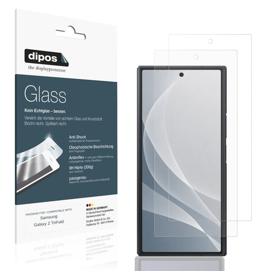 Matte Displayschutzfolie von dipos passend für Samsung Galaxy Z TriFold Aussenseite, 9H kratzfest und blasenfrei montiert