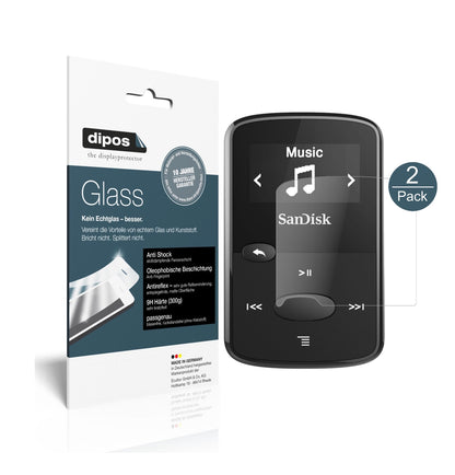 Matte Displayschutzfolie von dipos passend für SanDisk Clip Jam, 9H kratzfest und blasenfrei montiert
