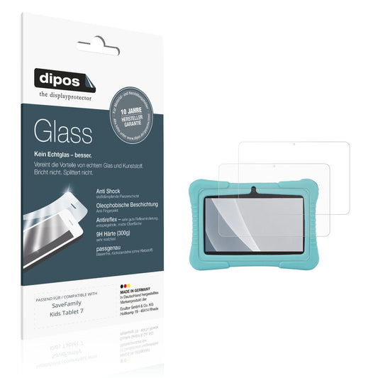 Matte Displayschutzfolie von dipos passend für SaveFamily Kids Tablet 7, 9H kratzfest und blasenfrei montiert