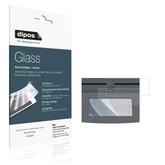 Matte Displayschutzfolie von dipos passend für ScanSnap iX1600, 9H kratzfest und blasenfrei montiert
