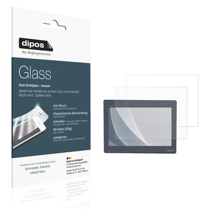 Matte Displayschutzfolie von dipos passend für Schneider Electric HMIDT651, 9H kratzfest und blasenfrei montiert
