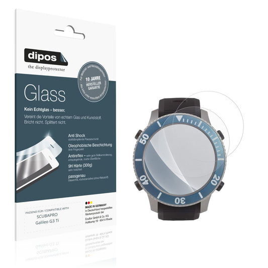 Matte Displayschutzfolie von dipos passend für SCUBAPRO Galileo G3 Ti, 9H kratzfest und blasenfrei montiert