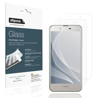 Matte Displayschutzfolie von dipos passend für Sharp Aquos SHV37, 9H kratzfest und blasenfrei montiert