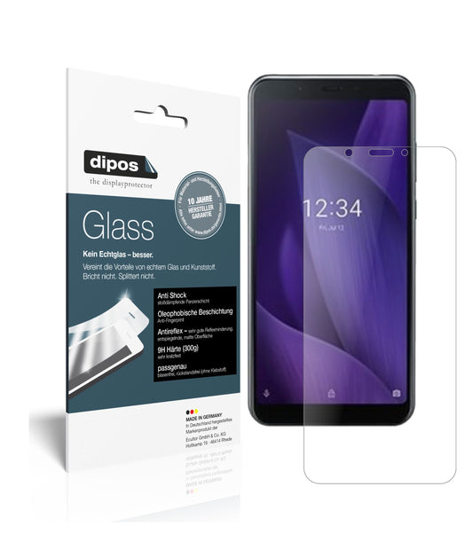 Matte Displayschutzfolie von dipos passend für Sharp Aquos V, 9H kratzfest und blasenfrei montiert