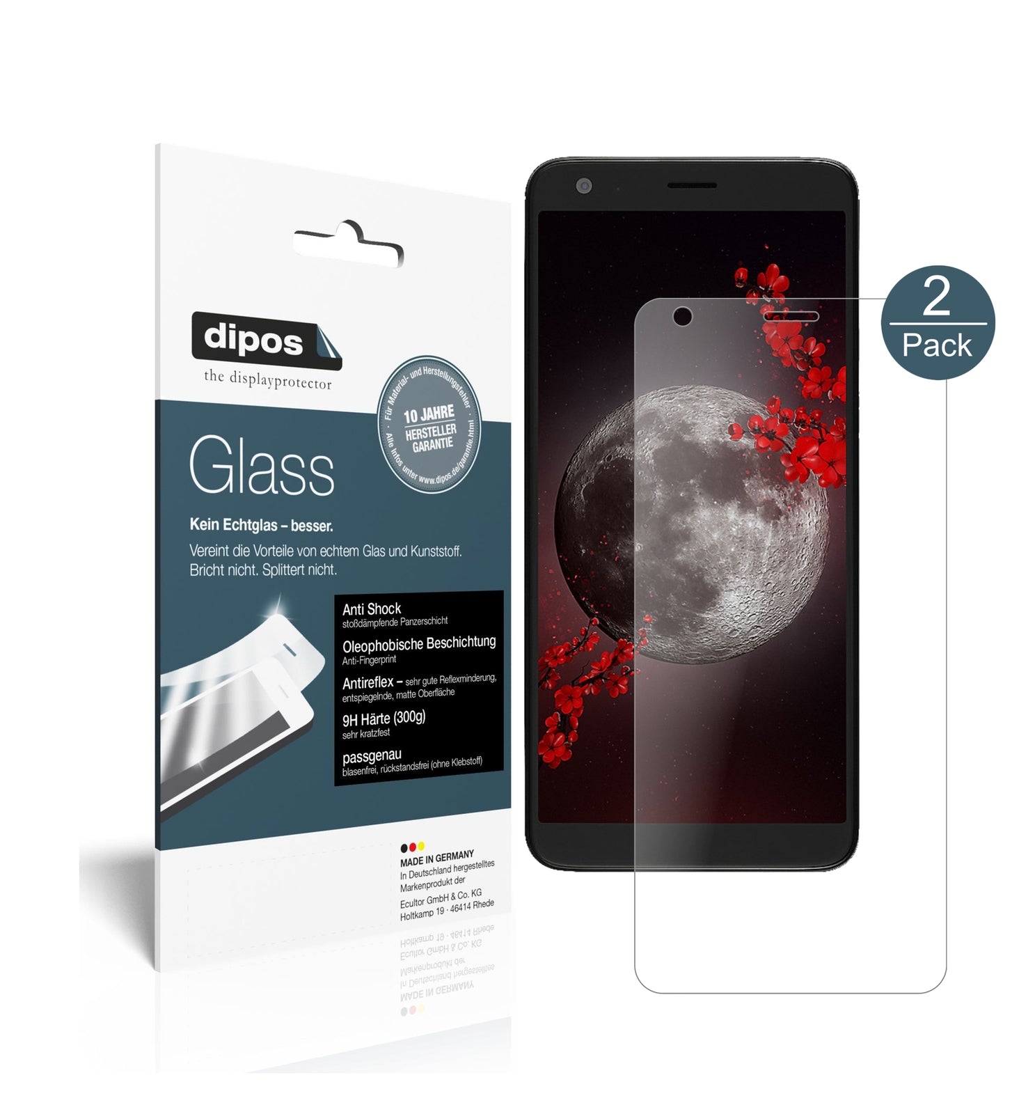 Matte Displayschutzfolie von dipos passend für Sharp B10, 9H kratzfest und blasenfrei montiert
