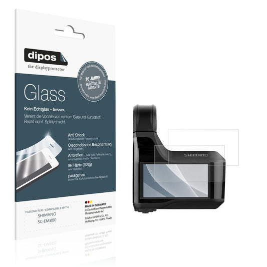 Matte Displayschutzfolie von dipos passend für SHIMANO SC-EM800, 9H kratzfest und blasenfrei montiert