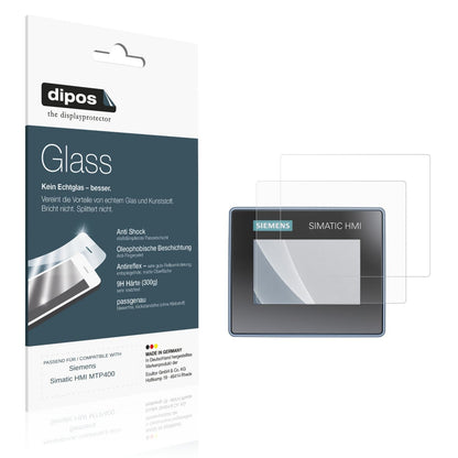 Matte Displayschutzfolie von dipos passend für Siemens Simatic HMI MTP400, 9H kratzfest und blasenfrei montiert