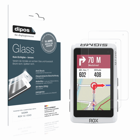 Matte Displayschutzfolie von dipos passend für SIGMA ROX 12.1 EVO, 9H kratzfest und blasenfrei montiert