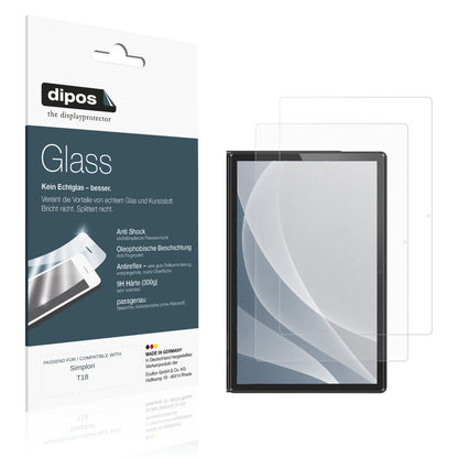 Matte Displayschutzfolie von dipos passend für Simplori T18, 9H kratzfest und blasenfrei montiert