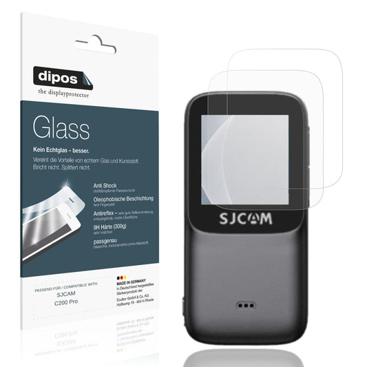 Matte Displayschutzfolie von dipos passend für SJCAM C200 Pro, 9H kratzfest und blasenfrei montiert