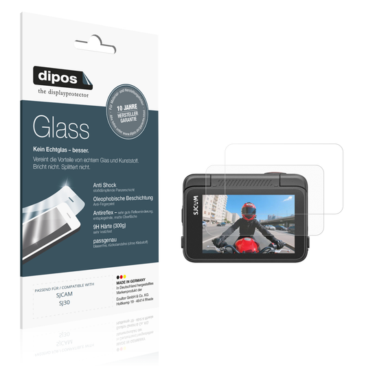 Matte Displayschutzfolie von dipos passend für SJCAM SJ30, 9H kratzfest und blasenfrei montiert