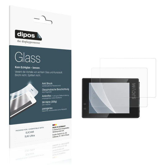 Matte Displayschutzfolie von dipos passend für SJCAM SJ6 Ultra, 9H kratzfest und blasenfrei montiert