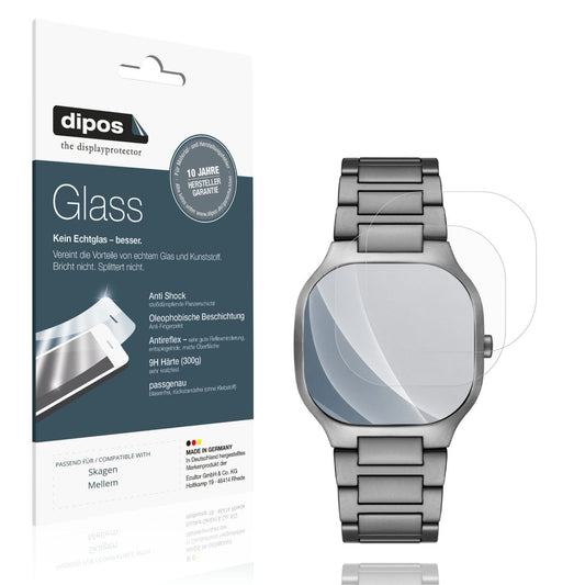 Matte Displayschutzfolie von dipos passend für Skagen Mellem, 9H kratzfest und blasenfrei montiert