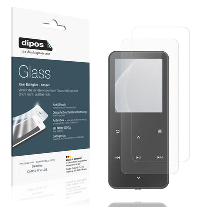 Matte Displayschutzfolie von dipos passend für Skibiles CMP3-MYG01, 9H kratzfest und blasenfrei montiert
