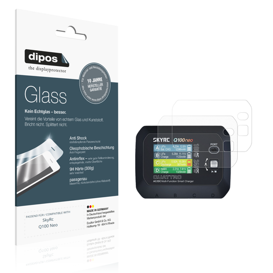 Matte Displayschutzfolie von dipos passend für SkyRc Q100 Neo, 9H kratzfest und blasenfrei montiert