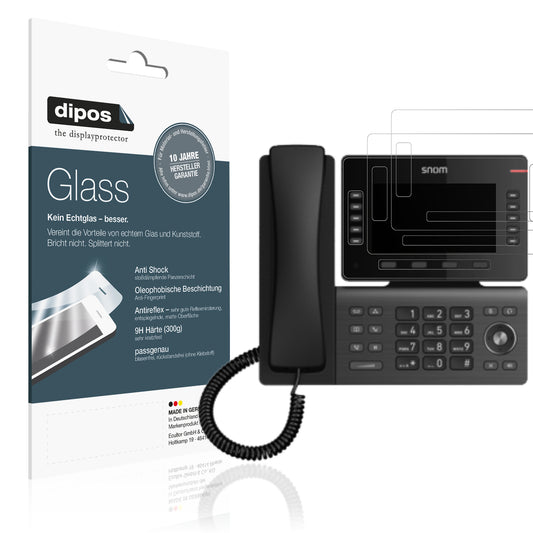 Matte Displayschutzfolie von dipos passend für Snom D865, 9H kratzfest und blasenfrei montiert