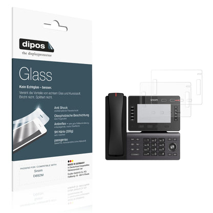 Matte Displayschutzfolie von dipos passend für Snom D892M, 9H kratzfest und blasenfrei montiert